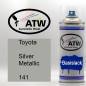 Preview: Toyota, Silver Metallic, 141: 400ml Sprühdose, von ATW Autoteile West.